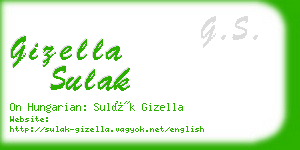 gizella sulak business card